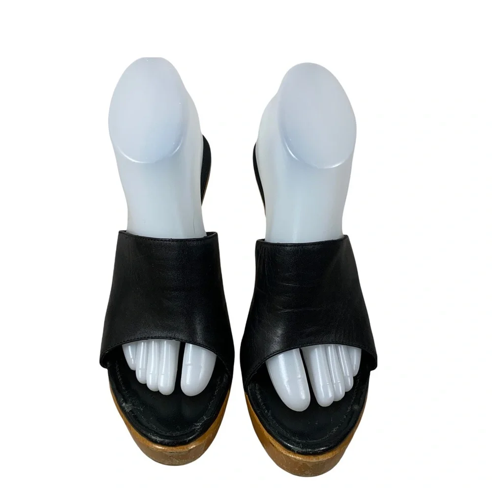 Sergio Rossi Wooden Heeled Mules - Picture 8 of 13